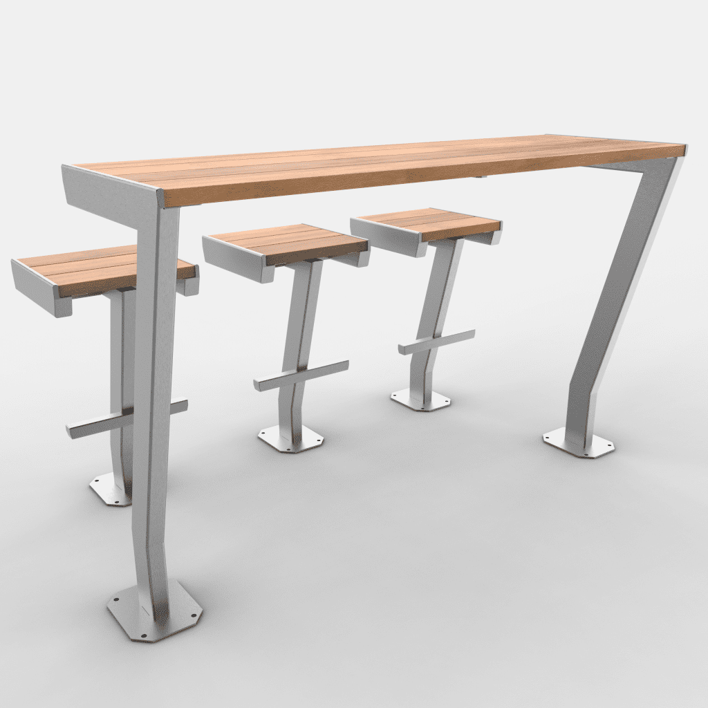 Boss Bar Table Setting | Outdoor Bench Seat - StraBe